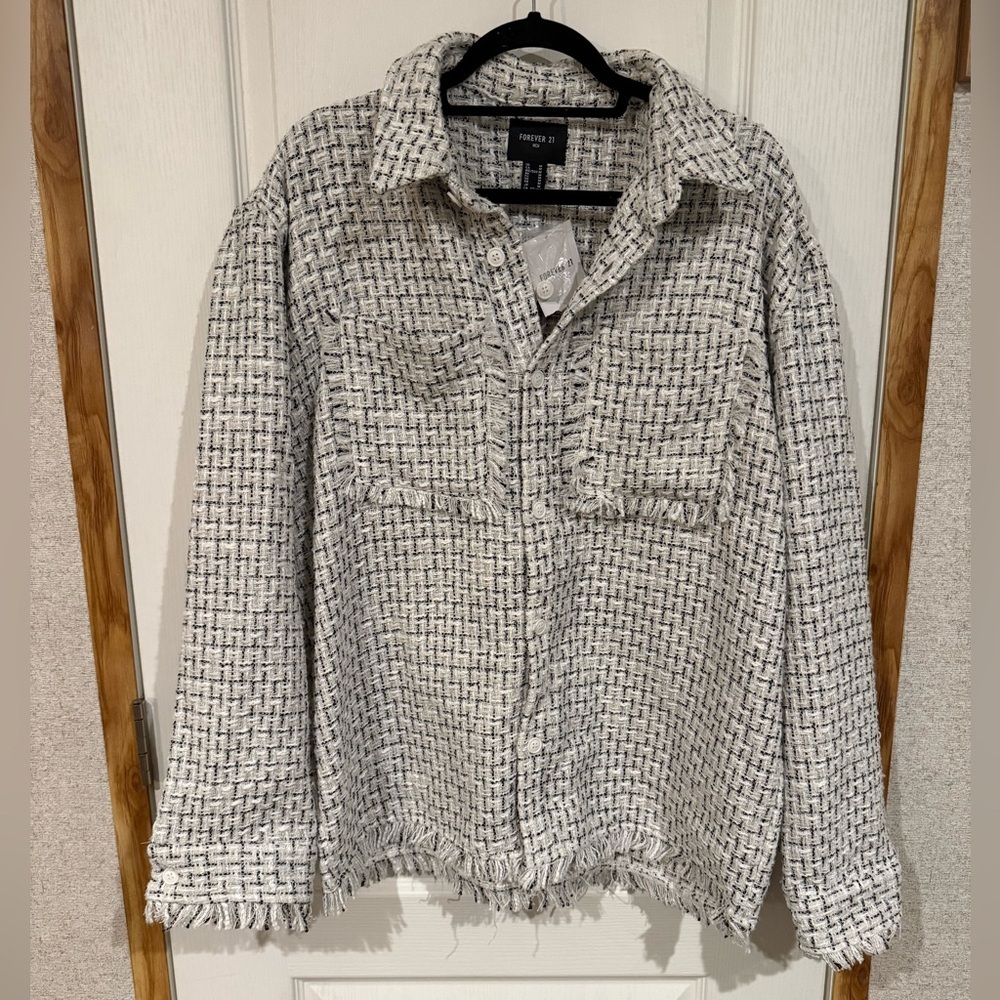 Forever 21 Black and White Tweed Blazer - Picture 2 of 5